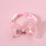 Pet Handmade Adjustable Cat Dog Bow Tie Collar, S 17-32cm Ball Bowknot, S 17-32cm Sequin Bowknot, S 17-32cm Pearl Flowers