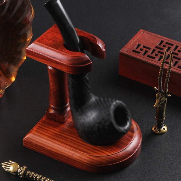 Solid Wood Pipe Rack Seat Single Pipe Pipe Display Stand Retro Removable Red Sandalwood Pipe Rack Holder, Wood Pipe Rack