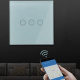 Wifi Wall Touch Panel Switch Voice Control Mobile Phone Remote Control, White 1 Gang (Zero Firewire Wifi ), White 2 Gang (Zero Firewire Wifi ), White 3 Gang (Zero Firewire Wifi ), Black 1 Gang (Zero Firewire Wifi ), Black 2 Gang (Zero Firewire Wifi  )