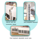 Wersi 88-Key Foldable Portable Electronic Piano Keyboard For Beginners Practice Piano, CN Plug, USB White, USB Black