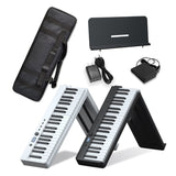 Wersi 88-Key Foldable Portable Electronic Piano Keyboard For Beginners Practice Piano, CN Plug, USB White, USB Black