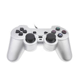 Wired Gamepad Dual Motor Vibration Silver Fuel Injection Gamepad Suitable For PS2, For PS2