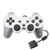 Wired Gamepad Dual Motor Vibration Silver Fuel Injection Gamepad Suitable For PS2, For PS2