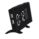 Three-color Projection Radio Alarm Clock USB Digital Alarm Clock Thermometer & Hygrometer, Three-color Projection