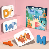 XHN-001 Number Letter Matching Cognitive Card Double-Sided 3D Puzzle Children Puzzle Early Education Toy, XHN-001 Double-Sided 3D Puzzle