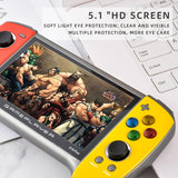 X19 Plus 5.1 inch Screen Handheld Game Console 8G Memory Support TF Card Expansion & AV Output, X19 Plus / Red+Yellow, X19 Plus / Red, X19 Plus / Red+Blue