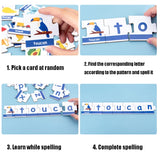 XBL-001 Word Spelling Letter Recognition English Enlightenment Children Early Education Puzzle Toys 90 PCS Cards, XBL-001 90 PCS Word Spelling