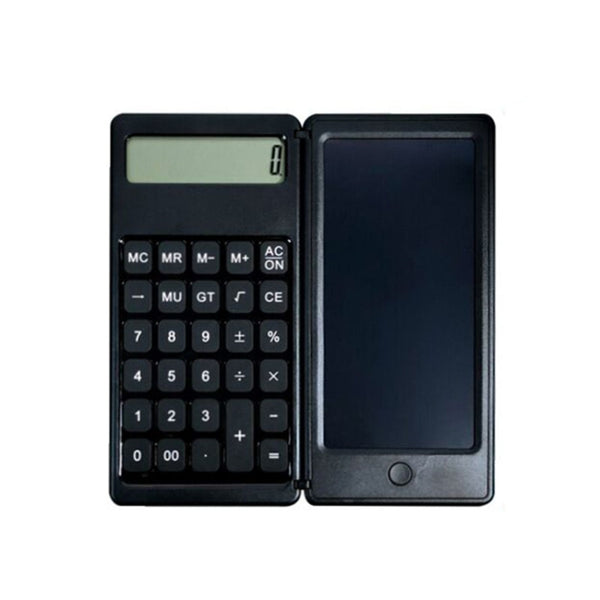 Solar Calculator Handwriting Board Learning Office Portable Folding LCD Writing Board, Button Battery