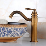 Single Hole Seated Copper Faucet Antique Basin Faucet, Single Hole Seated Copper Faucet