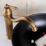 Single Hole Seated Copper Faucet Antique Basin Faucet, Single Hole Seated Copper Faucet