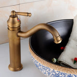 Single Hole Seated Copper Faucet Antique Basin Faucet, Single Hole Seated Copper Faucet