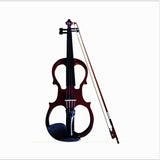 YS030 4 / 4 Wooden Manual Electronic Violin for Beginners, with Bag, Wine Red, White, Black