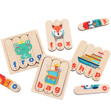 Wooden Bar Puzzles, Kindergarten Spelling Words Ice Cream Stick, Spelling Words Ice Cream Stick