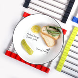 MS-202 Home Kitchen Stainless Steel Non-Slip Anti-Scalding Placemat Folding Heat Insulation Pot Mat, Color Random Delivery, MS-202 Random Color