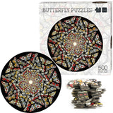 Round Adult Plane Puzzle Jigsaw Toy 500 Pieces, Diameter: 48CM, Artascope, Blooming Color, Butterfly, Zodiac, Rainbow, Magic Flower