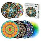 Round Adult Plane Puzzle Jigsaw Toy 500 Pieces, Diameter: 48CM, Artascope, Blooming Color, Butterfly, Zodiac, Rainbow, Magic Flower