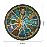 Round Adult Plane Puzzle Jigsaw Toy 500 Pieces, Diameter: 48CM, Artascope, Blooming Color, Butterfly, Zodiac, Rainbow, Magic Flower