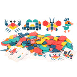 Wooden 180 Pieces Three-Dimensional Shape Puzzle Toy Children Early Education Animal Jigsaw, 180 Pieces Animal Jigsaw