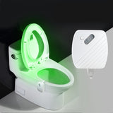 Toilet Hanging Type Human Body Movement Light Sensitive Response LED Night Light 24-Color Cycle Color Change