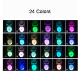 Toilet Hanging Type Human Body Movement Light Sensitive Response LED Night Light 24-Color Cycle Color Change