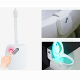 Toilet Hanging Type Human Body Movement Light Sensitive Response LED Night Light 24-Color Cycle Color Change