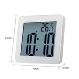 Waterproof Wall Clock LCD Bathroom Clock Kitchen Electronic Alarm Clock, Waterproof Wall Clock