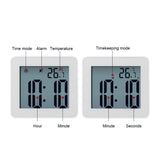 Waterproof Wall Clock LCD Bathroom Clock Kitchen Electronic Alarm Clock, Waterproof Wall Clock