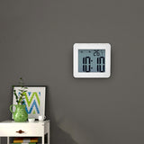 Waterproof Wall Clock LCD Bathroom Clock Kitchen Electronic Alarm Clock, Waterproof Wall Clock