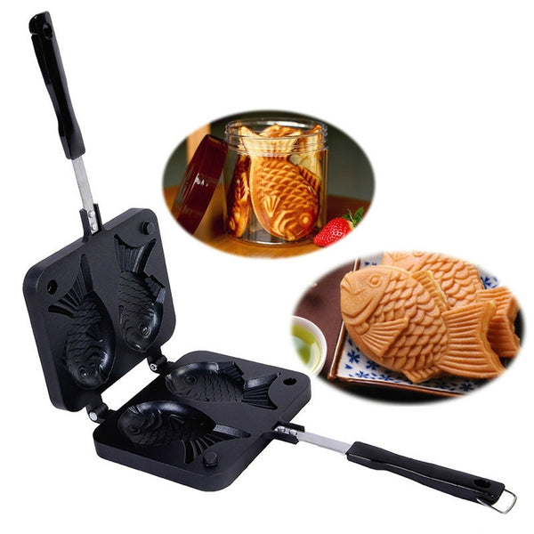 Fish-Shaped Bakeware Waffle Pan Baking Sea Bream Cake Mold Home Tools, Fish-Shaped Waffle Pan