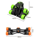 Remote Control Off-Road Tumbling Stunt Car Climbing Telescopic Deformation Toy Remote Control Car, Black Orange, Black Green