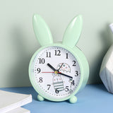 Simple Cartoon Rabbit Alarm Clock Ornaments Bedroom Decoration Bedside Mute Sweeping Small Alarm Clock, Color And Style Random Deilvery, Rabbit Alarm Clock