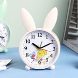 Simple Cartoon Rabbit Alarm Clock Ornaments Bedroom Decoration Bedside Mute Sweeping Small Alarm Clock, Color And Style Random Deilvery, Rabbit Alarm Clock