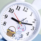 Simple Cartoon Rabbit Alarm Clock Ornaments Bedroom Decoration Bedside Mute Sweeping Small Alarm Clock, Color And Style Random Deilvery, Rabbit Alarm Clock