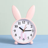 Simple Cartoon Rabbit Alarm Clock Ornaments Bedroom Decoration Bedside Mute Sweeping Small Alarm Clock, Color And Style Random Deilvery, Rabbit Alarm Clock