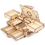 Wooden Machinery Antique Box DIY Gift Gear Rotating Model 3D Assembly Puzzle Educational Toy, Wooden Machinery Antique Box