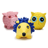 Wear-Resistant Bite Pet Toy Latex Sounding Dog Toy, Small Owl, Large Owl, Small Hedgehog, Large Hedgehog, Large Pig