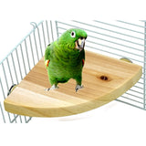 Parrot Log Fan-Shaped Platform Station Board Hamster Springboard Rest Platform, 10x10cm, 13x13cm, 17x17cm