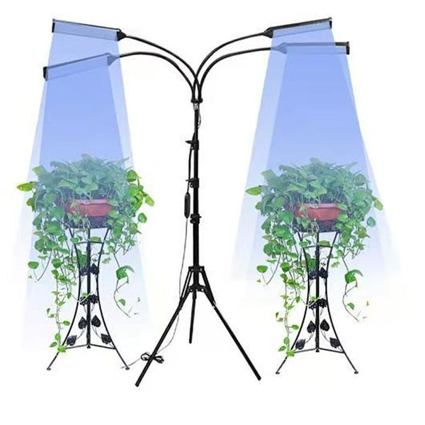 USB 40W 12V LED Plant Growth Supplement Light With RF Remote Control Floor Folding Tripod Without Power Adapter, Style: Square Version, Square Version