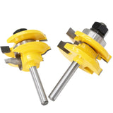 3 PCS/Set 1/4 Handle Household Mortise Joint Cutter Woodworking Engraving Milling Cutter, 3 PCS/Set 1/4 Handle