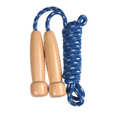 Wooden Children Skipping Rope Kindergarten Pupils Beginners Adjustable Skipping Rope, Length: 2.7m, Dark Blue, Pink, Blue, White