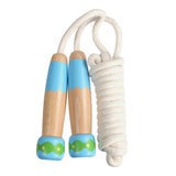 Wooden Children Skipping Rope Kindergarten Pupils Beginners Adjustable Skipping Rope, Length: 2.7m, Dark Blue, Pink, Blue, White