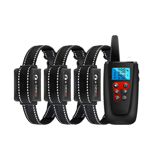 PaiPaitek PD526-3 Anti-Barking Device Dog Electric Shock Collar Training Dog Remote Control Pet Training Equipment, PD526-3