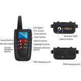 PaiPaitek PD526V-2 1 In 2 100-Speed Sound Vibration Remote Control Training Dog Device Anti-Barking Device Electronic Remote Control Collar, PD526V-2