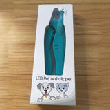 Pet LED Light Nail Tie Anti-Bloodline Nail Trimmer, White, Blue