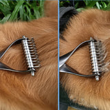 Pet Comb Zinc Alloy Double-Sided Cat Dog Cleaning Beauty Hair Removal Comb, Zinc Alloy Silver Small, Zinc Alloy Silver Large, Zinc Alloy Black Small, Zinc Alloy Black Large