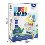 ZW-88 Children Montessori Mechanism Game Board Unlocking Busy Block Toy, Style:, Bear, Foldable