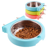 Stainless Steel Pet Bowl Hanging Bowl Anti-Overturning Dog Cat Bowl Feeder, Large (Blue), Large (Pink), Large (Green), Small (Blue), Small (Pink), Small (Green)