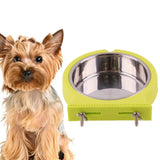 Stainless Steel Pet Bowl Hanging Bowl Anti-Overturning Dog Cat Bowl Feeder, Large (Blue), Large (Pink), Large (Green), Small (Blue), Small (Pink), Small (Green)