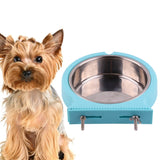 Stainless Steel Pet Bowl Hanging Bowl Anti-Overturning Dog Cat Bowl Feeder, Large (Blue), Large (Pink), Large (Green), Small (Blue), Small (Pink), Small (Green)