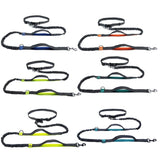 Running Reflective Double Telescopic Dog Rope Dog Chain Traction, Black D Ring Water Green, Royal Blue, Orange, Fluorescent Green, Water Green, Black D Ring Fluorescent Green